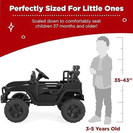 Electric Jeep in Black – Includes Parental Remote Control