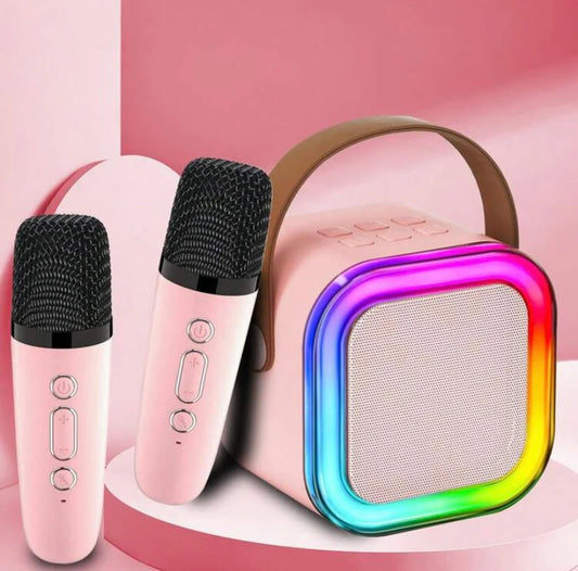 Mini Karaoke Machine with Wireless Mics