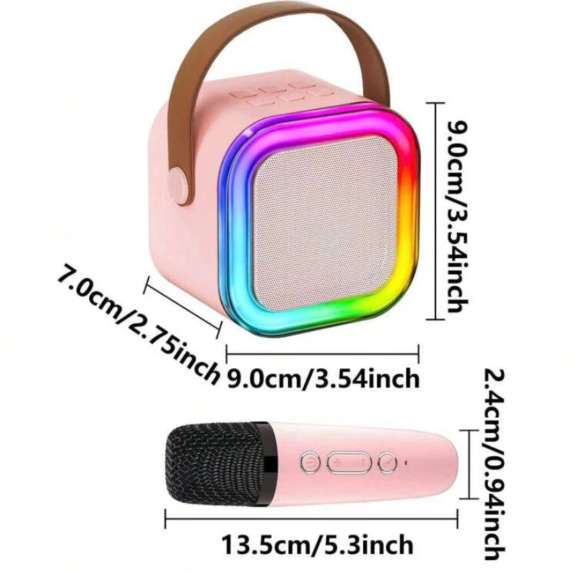 Mini Karaoke Machine with Wireless Mics