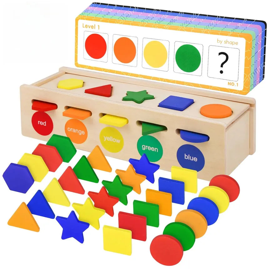 Wooden Shape Sorter & Stacking Blocks