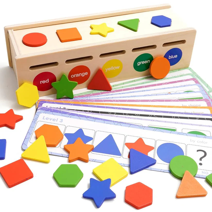 Wooden Shape Sorter & Stacking Blocks